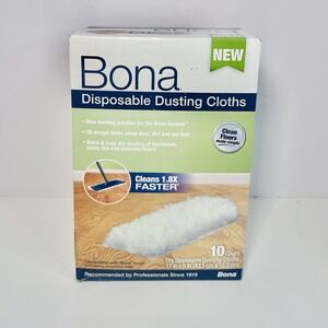 Bona Disposable Dusting Cloths For Hard-Surface Floors 10 Ct Mop Refill 17"x5"